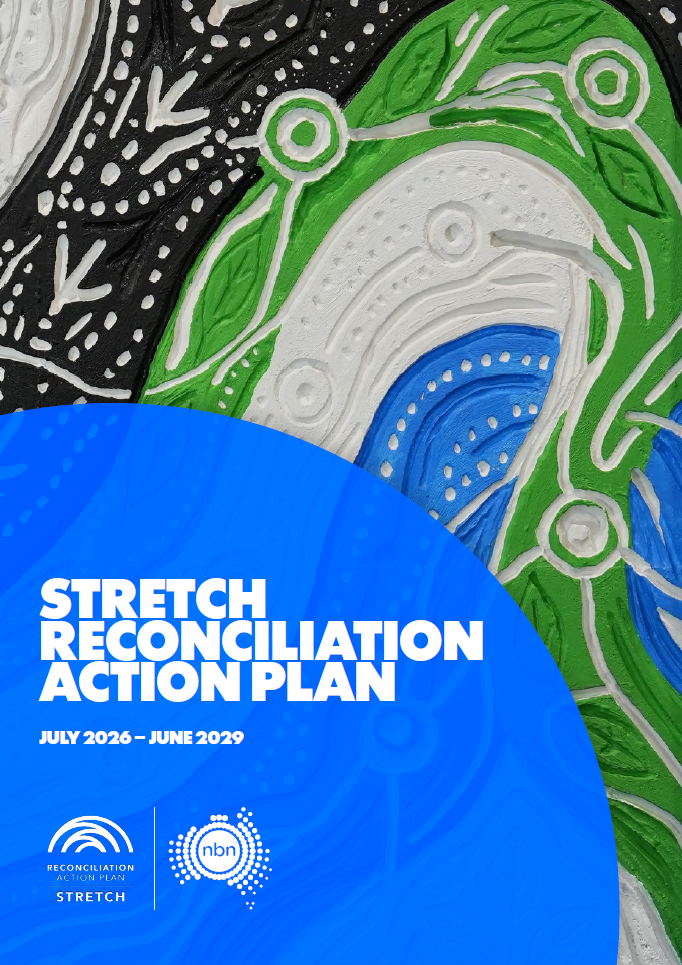 RAP VI: The cover of nbn’s sixth Reconciliation Action Plan