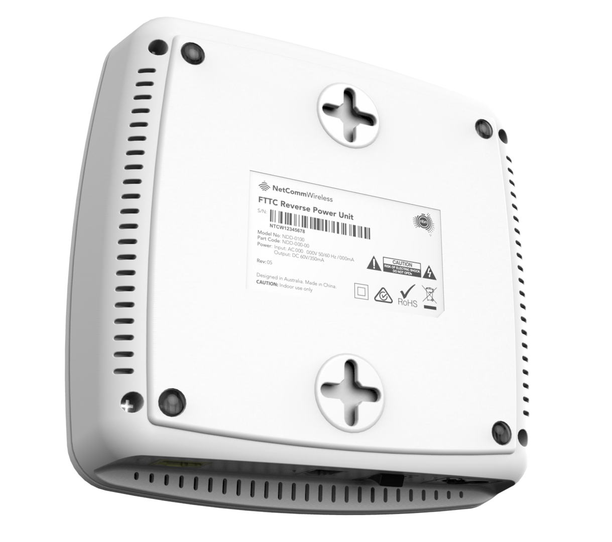 Back of the nbn™ connection box for nbn™ FTTC 